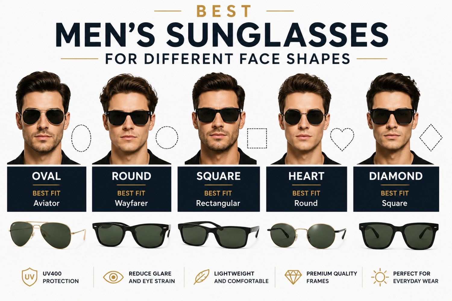 Best Men's Sunglasses For Different Face Shapes