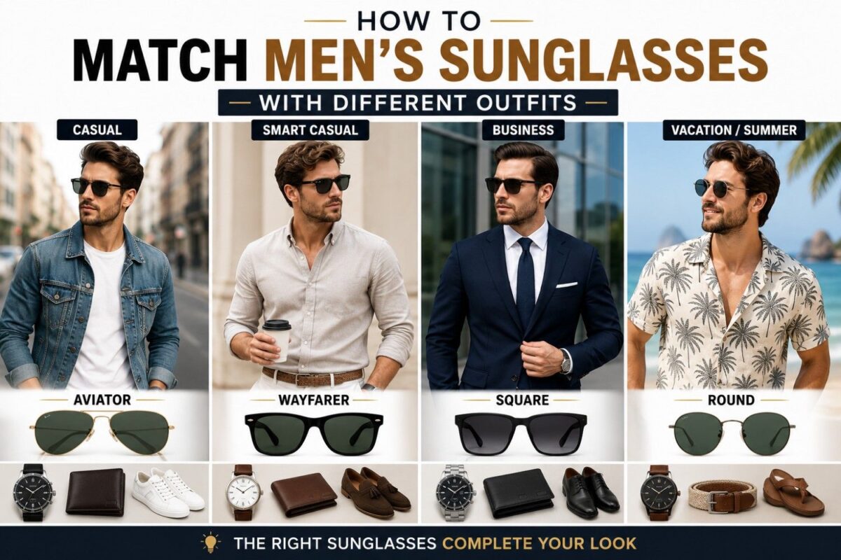 Match Men's Sunglasses With Different Outfits